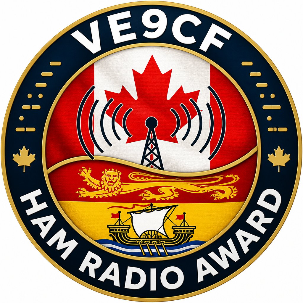 VE9CF Ham Radio Award logo